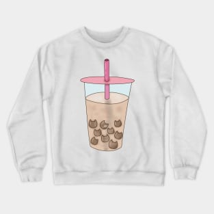 Cat head boba Crewneck Sweatshirt